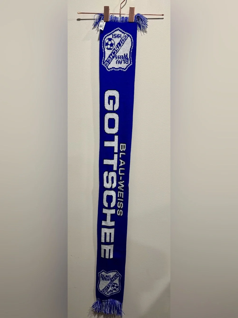 Blau Weiss Gottschee Soccer Scarf NYC Football Club Supporters Schal